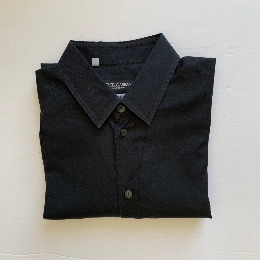 Dolce and Gabbana Black Men's Dress Shirt